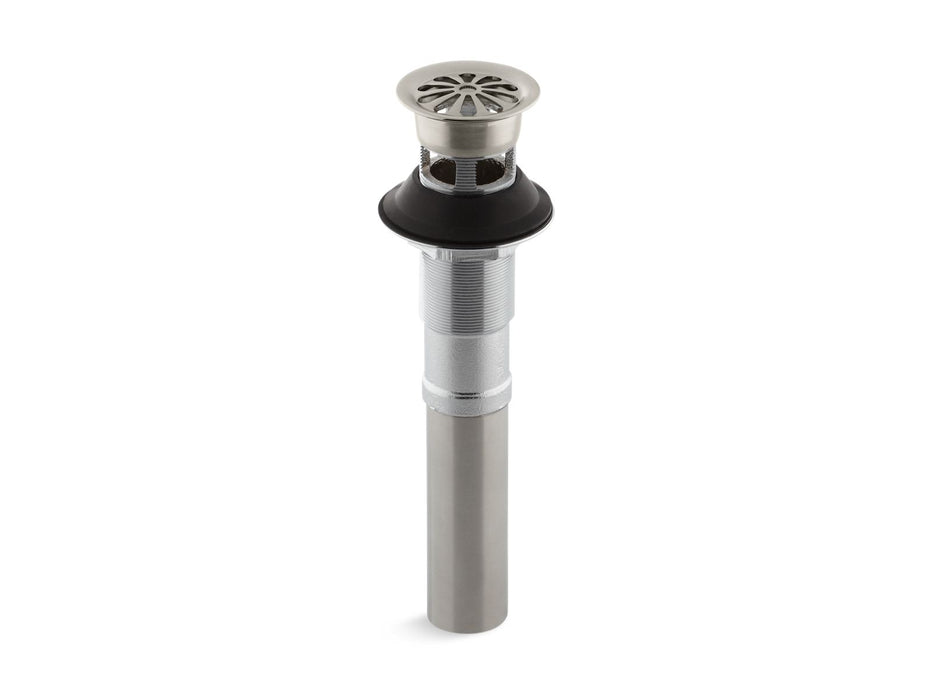 KOHLER K-7129-A Bathroom sink grid drain with overflow, vibrant brushed nickel