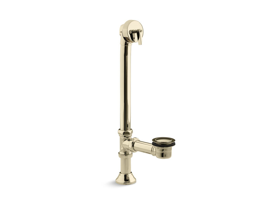 KOHLER K-7178 Iron Works Decorative 1-1/2" adjustable pop-up bath drain for 5' whirlpool with tailpiece, vibrant french gold