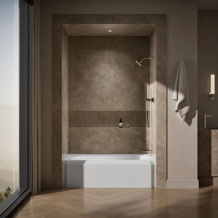KOHLER K-722 Memoirs 60" x 33-3/4" alcove bath, right drain, white - view 4