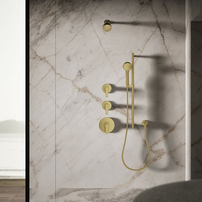KOHLER K-72418-Y Awaken Three-function showerhead, 2.5 gpm, vibrant brushed moderne brass - view 3