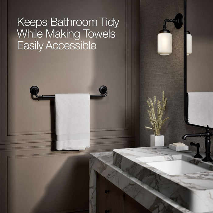 KOHLER K-72568 Artifacts 24" towel bar, matte black - view 4