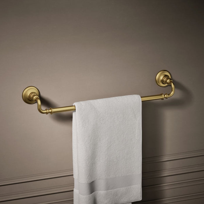 KOHLER K-72568 Artifacts 24" towel bar, vibrant brushed moderne brass - view 3