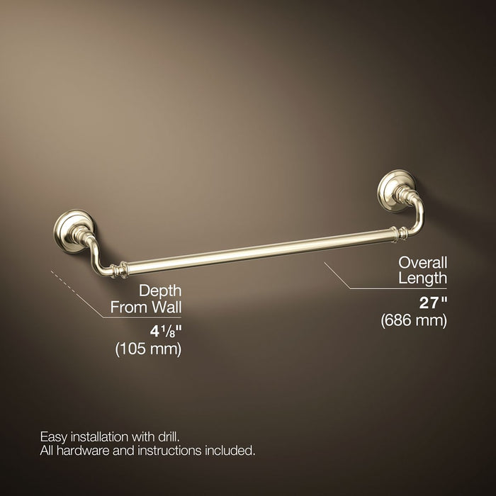 KOHLER K-72568 Artifacts 24" towel bar, vibrant french gold - view 5