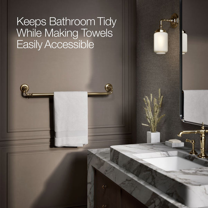 KOHLER K-72569 Artifacts 30" towel bar, vibrant french gold - view 4