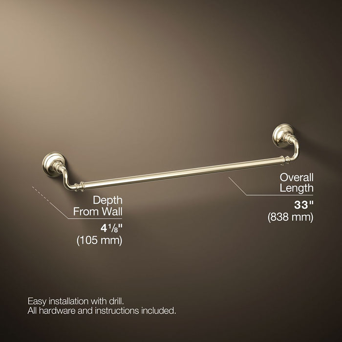 KOHLER K-72569 Artifacts 30" towel bar, vibrant french gold - view 5