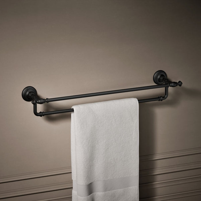 KOHLER K-72570 Artifacts 24" double towel bar, matte black - view 3