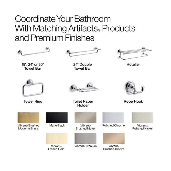 KOHLER K-72570 Artifacts 24" double towel bar