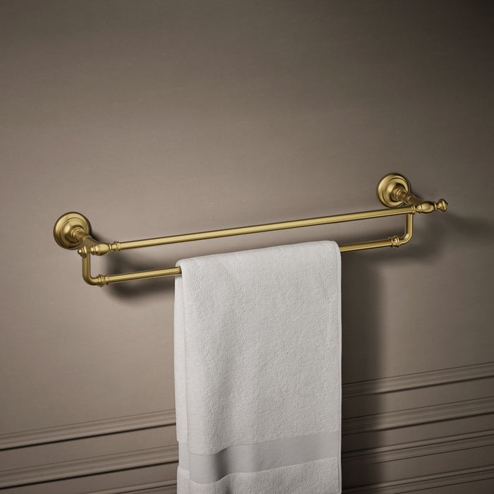 KOHLER K-72570 Artifacts 24" double towel bar, vibrant brushed moderne brass - view 3