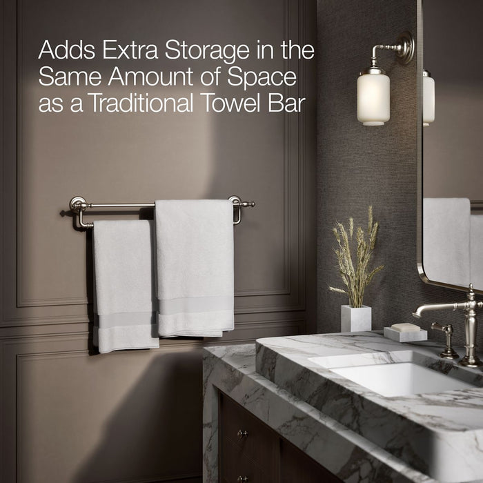 KOHLER K-72570 Artifacts 24" double towel bar, vibrant brushed nickel - view 4