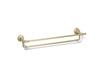 KOHLER K-72570 Artifacts 24" double towel bar, vibrant french gold