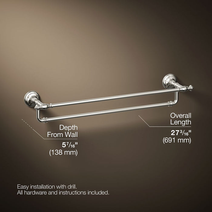KOHLER K-72570 Artifacts 24" double towel bar