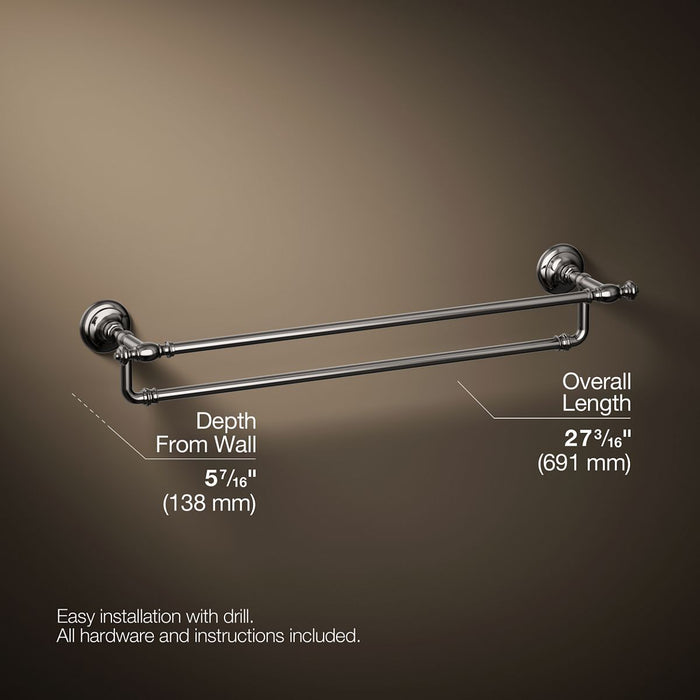 KOHLER K-72570 Artifacts 24" double towel bar