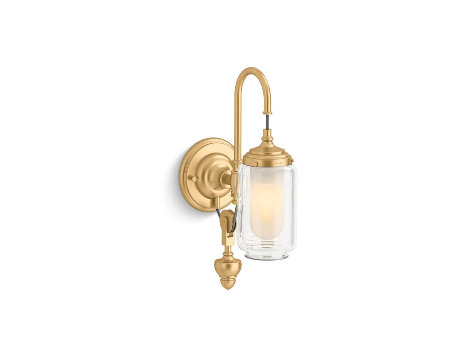 KOHLER K-72581 Artifacts One-light adjustable sconce, brushed moderne brass - view 2