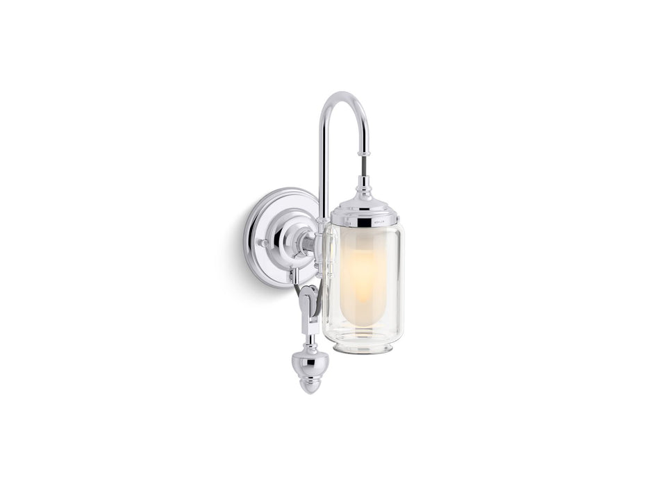 KOHLER K-72581 Artifacts One-light adjustable sconce, polished chrome - view 2