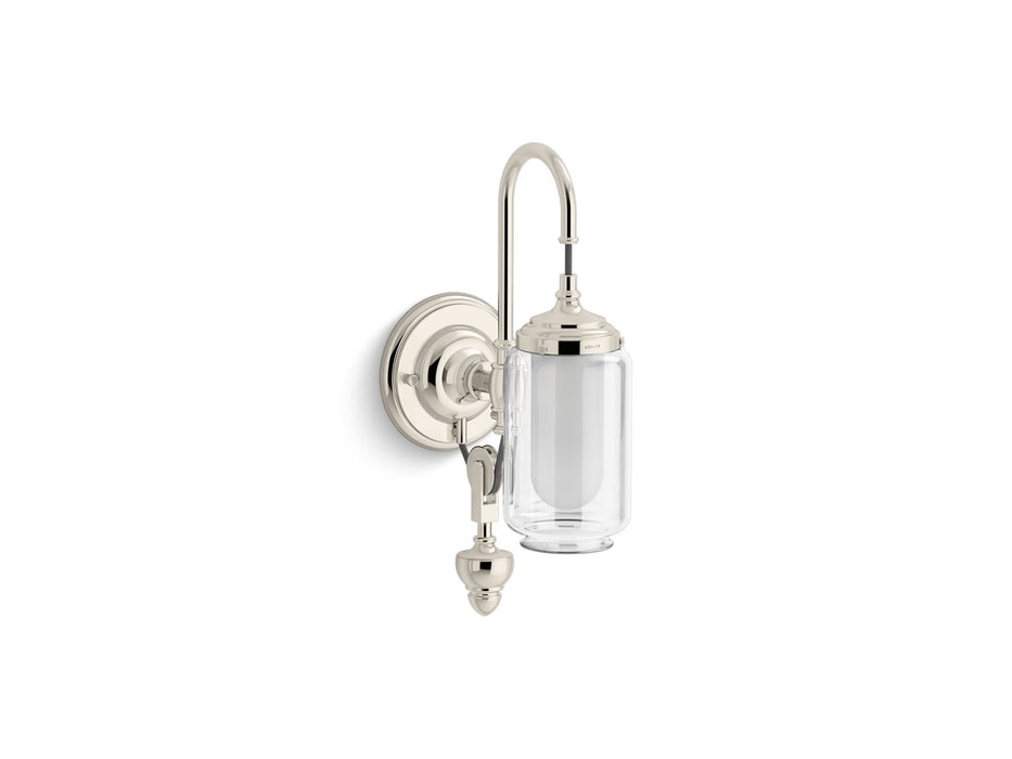 KOHLER K-72581 Artifacts One-light adjustable sconce, polished nickel