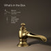 KOHLER K-72761 Artifacts Bathroom sink faucet spout with Flume design, 1.2 gpm, vibrant brushed moderne brass - view 5