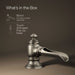 KOHLER K-72761 Artifacts Bathroom sink faucet spout with Flume design, 1.2 gpm, vibrant brushed nickel - view 5