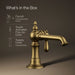 KOHLER K-72762-9M Artifacts Single-handle bathroom sink faucet, 1.2 gpm, vibrant brushed moderne brass - view 5