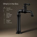 KOHLER K-72763-9M Artifacts Single-handle bathroom sink faucet, 1.2 gpm, matte black - view 5