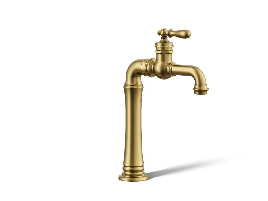 KOHLER K-72763-9M Artifacts Single-handle bathroom sink faucet, 1.2 gpm, vibrant brushed moderne brass