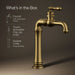 KOHLER K-72763-9M Artifacts Single-handle bathroom sink faucet, 1.2 gpm, vibrant brushed moderne brass - view 5