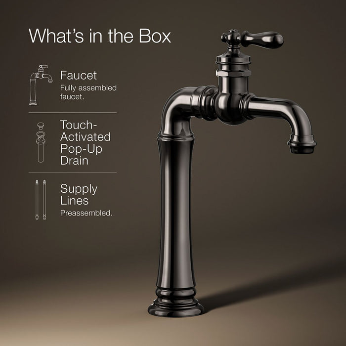 KOHLER K-72763-9M Artifacts Single-handle bathroom sink faucet, 1.2 gpm
