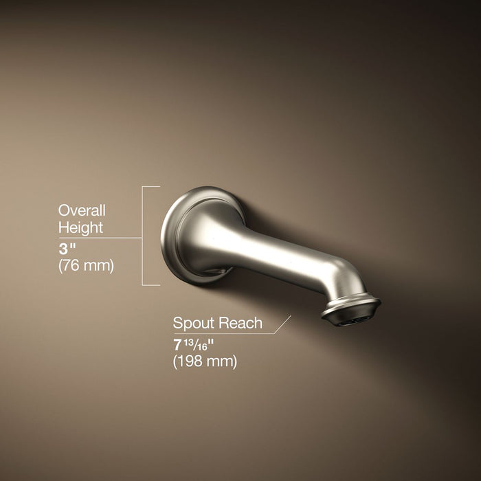 KOHLER K-72792 Artifacts Wall-mount bath spout with turned design