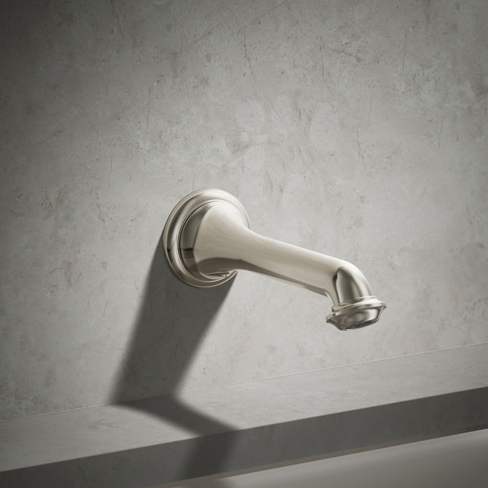 KOHLER K-72792 Artifacts Wall-mount bath spout with turned design, vibrant polished nickel - view 4