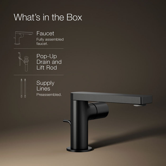 KOHLER K-73050-7 Composed Single-handle bathroom sink faucet with Cylindrical handle, 1.2 gpm