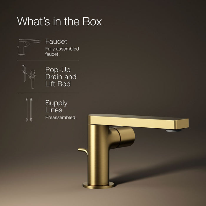 KOHLER K-73050-7 Composed Single-handle bathroom sink faucet with Cylindrical handle, 1.2 gpm