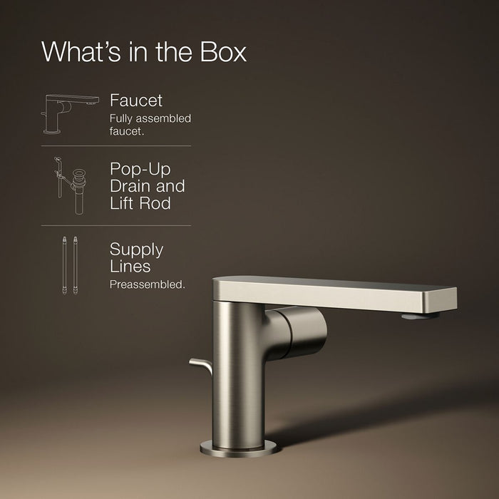 KOHLER K-73050-7 Composed Single-handle bathroom sink faucet with Cylindrical handle, 1.2 gpm