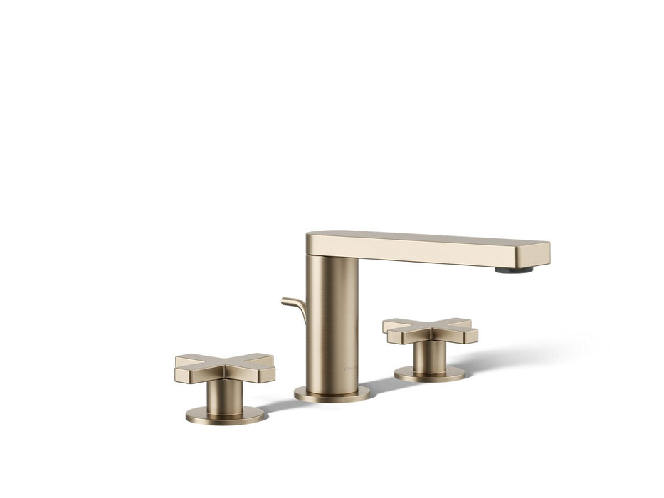 KOHLER K-73060-3 Composed Widespread bathroom sink faucet with Cross handles, 1.2 gpm, vibrant brushed bronze