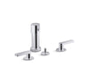 KOHLER K-73077-4 Composed Widespread bidet faucet with lever handles, polished chrome