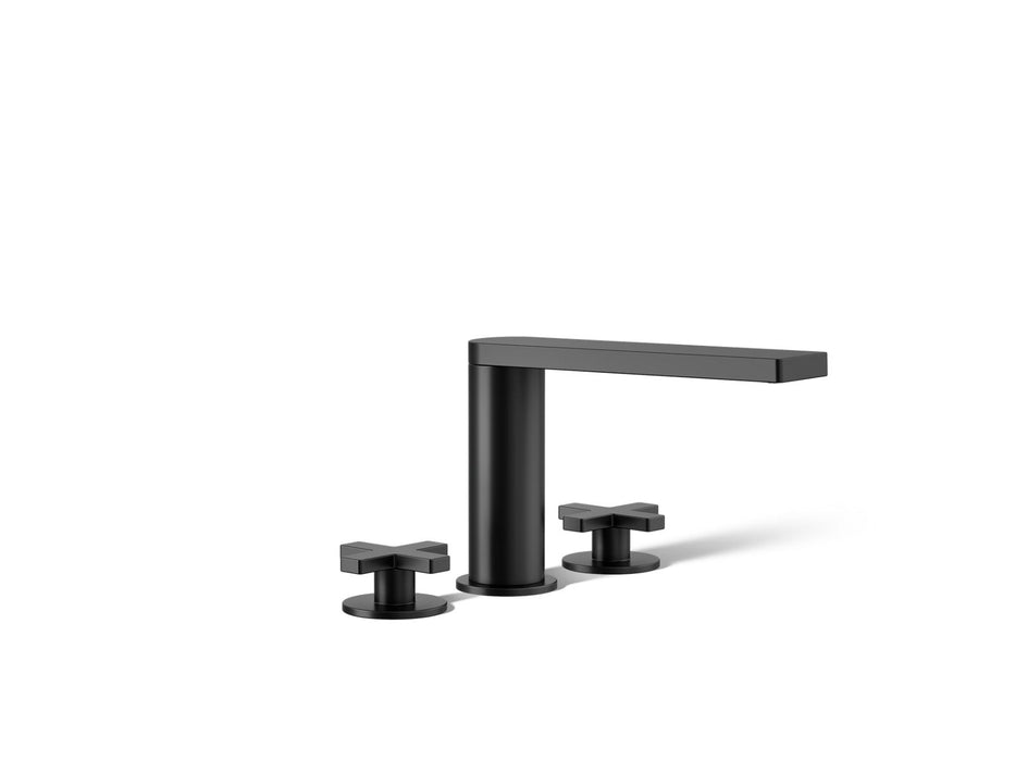 KOHLER K-73081-3 Composed Deck-mount bath faucet with cross handles, matte black