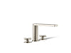 KOHLER K-73081-3 Composed Deck-mount bath faucet with cross handles, vibrant brushed nickel
