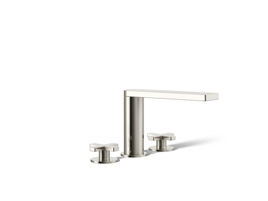 KOHLER K-73081-3 Composed Deck-mount bath faucet with cross handles, vibrant polished nickel