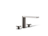 KOHLER K-73081-3 Composed Deck-mount bath faucet with cross handles, vibrant titanium