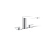 KOHLER K-73081-4 Composed Deck-mount bath faucet with lever handles, polished chrome