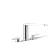 KOHLER K-73081-4 Composed Deck-mount bath faucet with lever handles, polished chrome - view 2