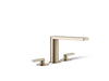 KOHLER K-73081-4 Composed Deck-mount bath faucet with lever handles, vibrant brushed bronze