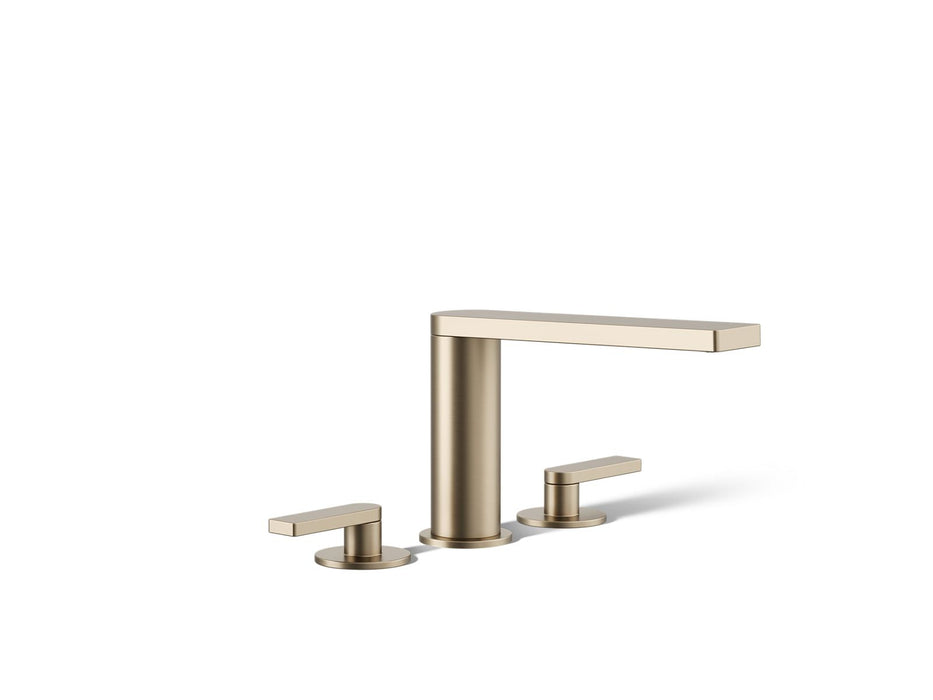 KOHLER K-73081-4 Composed Deck-mount bath faucet with lever handles, vibrant brushed bronze