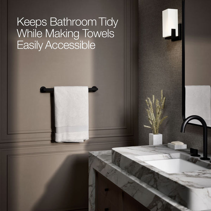 KOHLER K-73141 Composed 18" towel bar, matte black - view 5