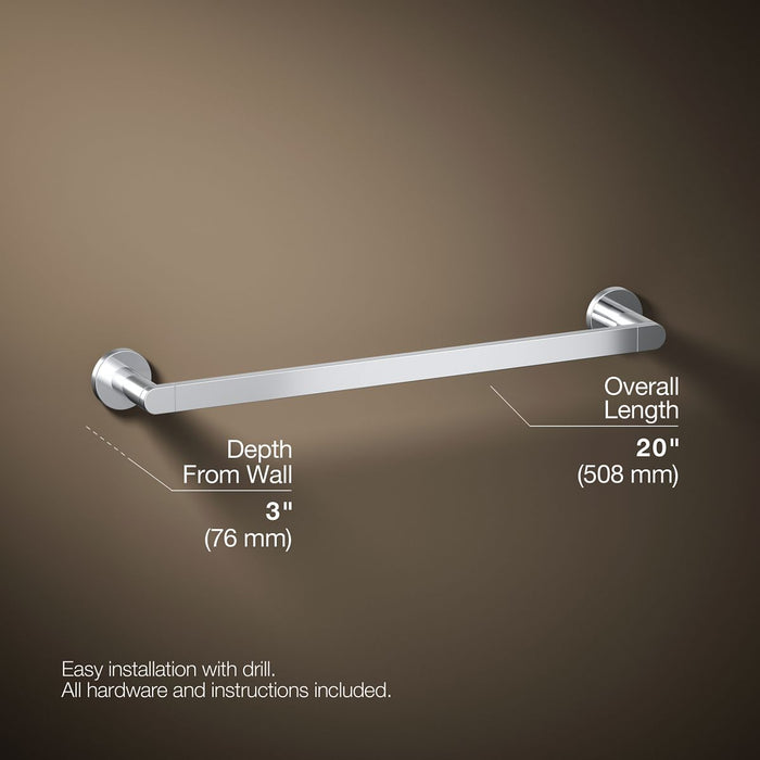 KOHLER K-73141 Composed 18" towel bar
