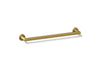 KOHLER K-73141 Composed 18" towel bar, vibrant brushed moderne brass