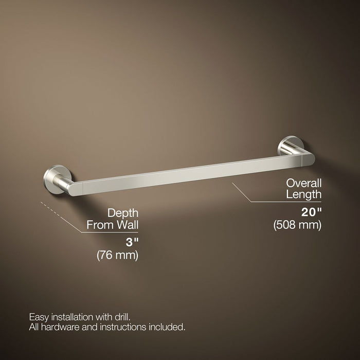 KOHLER K-73141 Composed 18" towel bar
