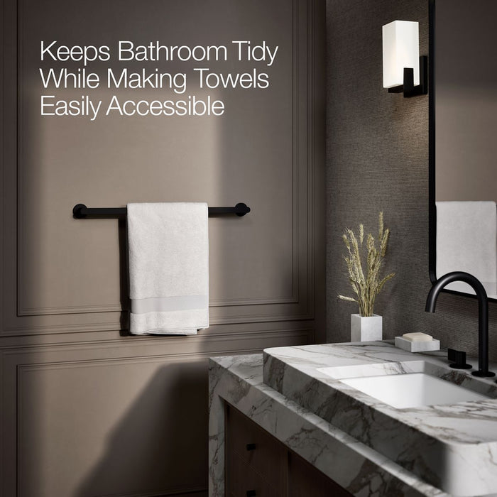 KOHLER K-73142 Composed 24" towel bar, matte black - view 4