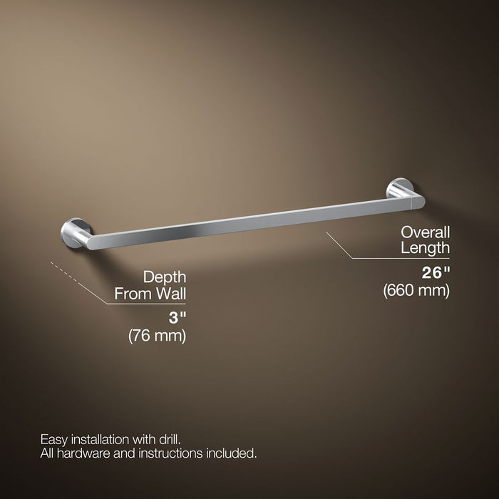 KOHLER K-73142 Composed 24" towel bar