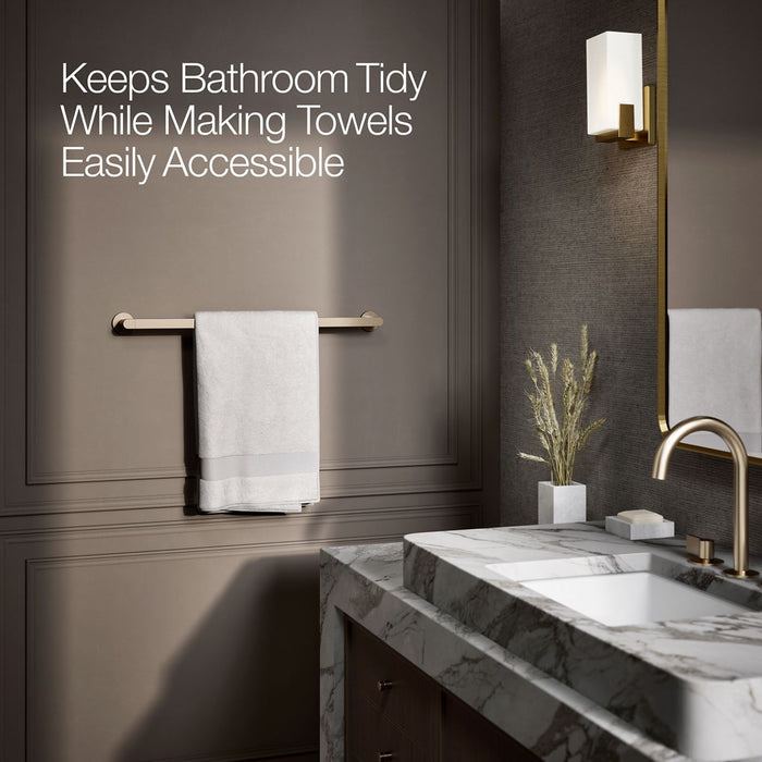 KOHLER K-73142 Composed 24" towel bar, vibrant brushed bronze - view 4