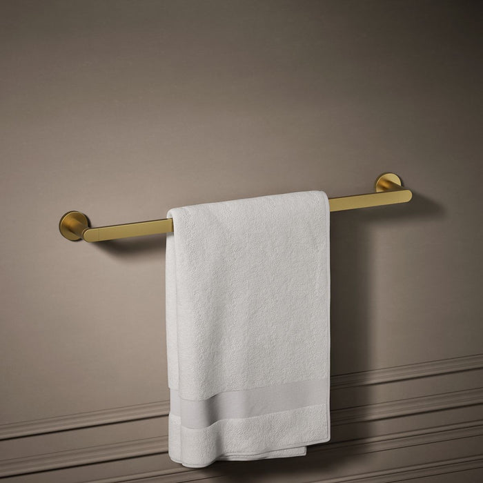 KOHLER K-73142 Composed 24" towel bar, vibrant brushed moderne brass - view 3