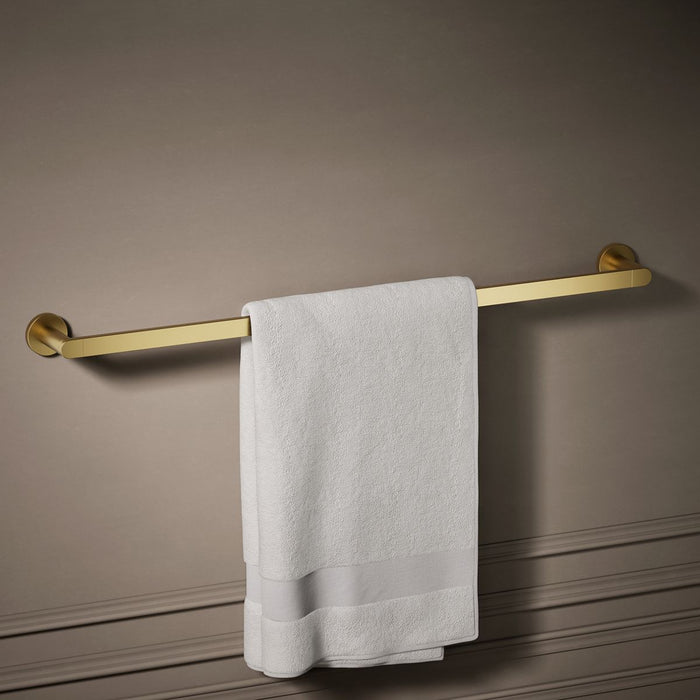 KOHLER K-73143 Composed 30" towel bar, vibrant brushed moderne brass - view 3